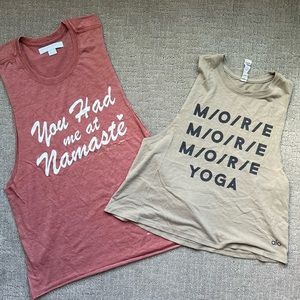 Lot of 2 yoga tanks size S